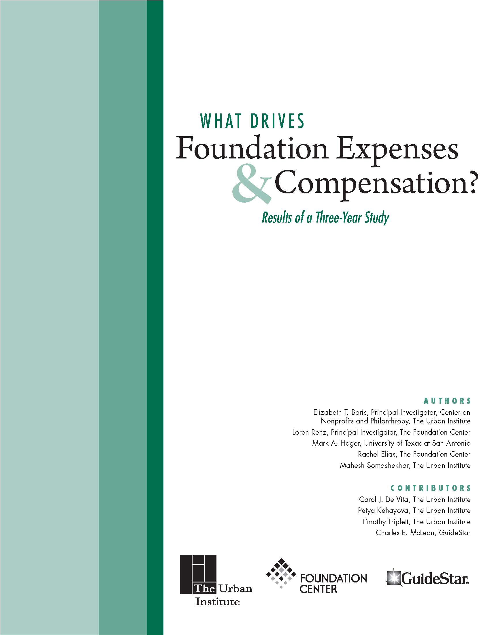 Foundation Expenses and Compensation Cover