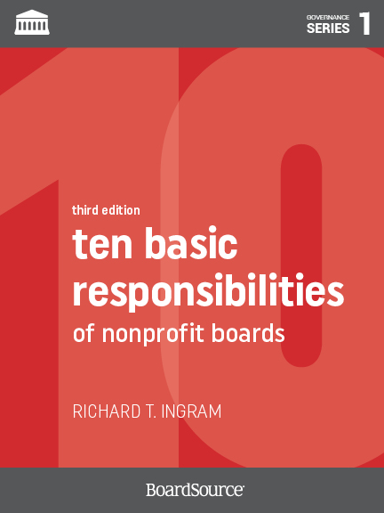 Ten Basic Responsibilities of Nonprofit Boards Cover