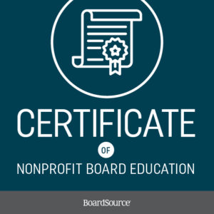 Certificate of Nonprofit Board Education