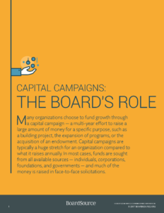 Capital Campaigns - The Board's Role