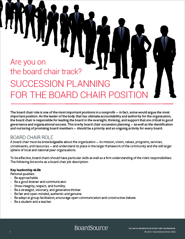 Board Member Roles And Responsibilities Boardsource