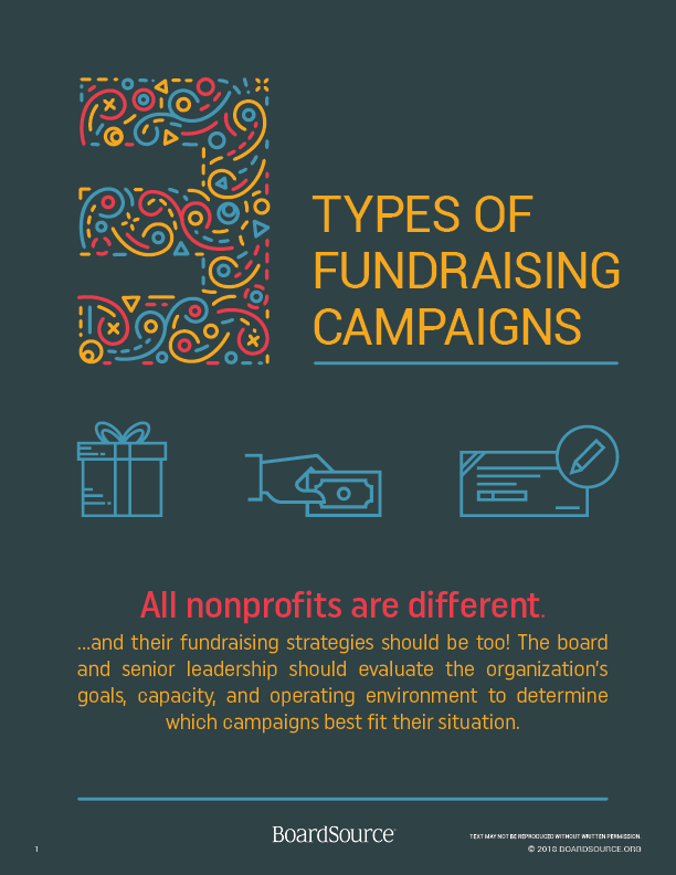 Three Types of Fundraising Campaigns