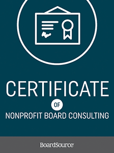 Certificate of Nonprofit Board Consulting